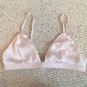 Light pink silk bralette